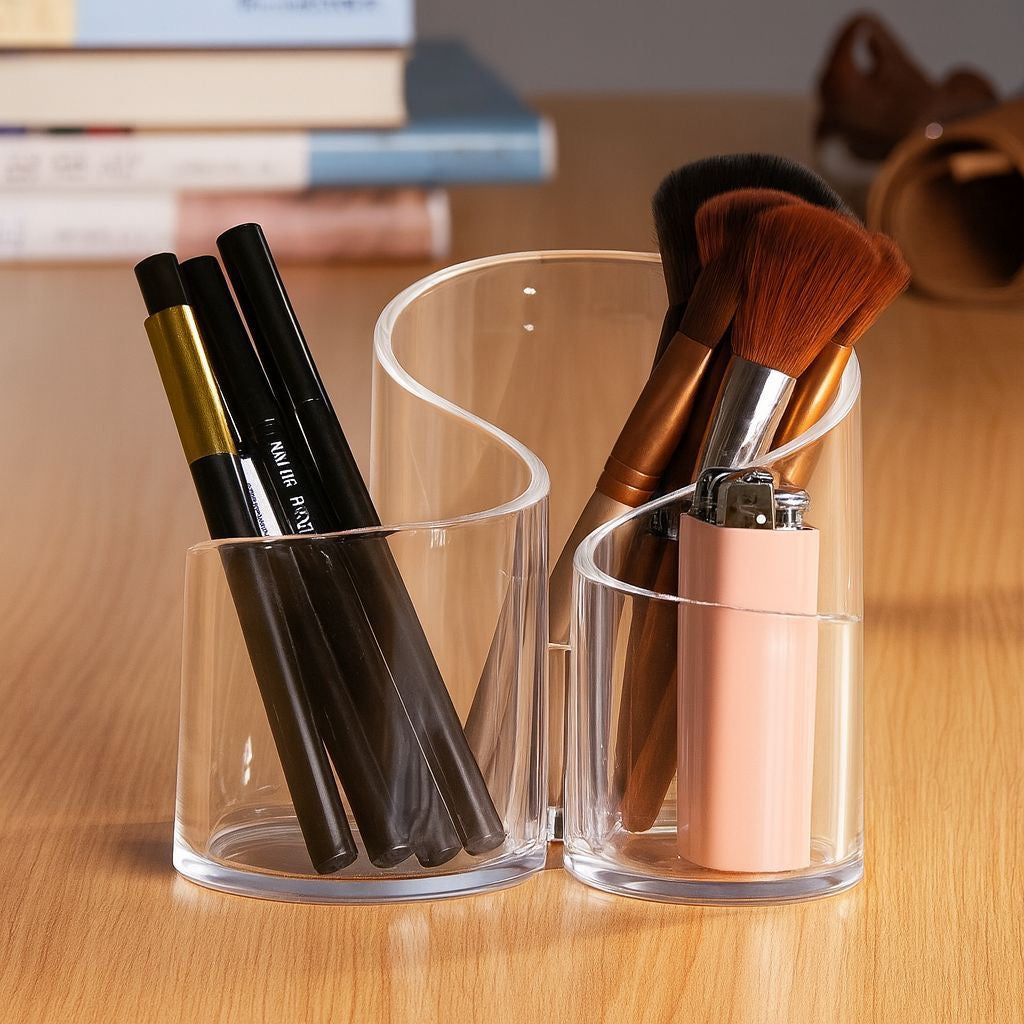 - S Shape Acrylic Cosmetics Organizer