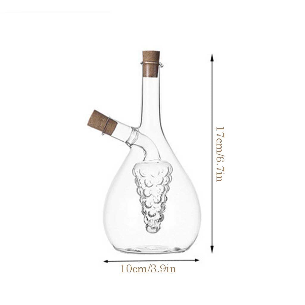 Double Pourer Spout Oil Dispenser Bottle for Kitchen