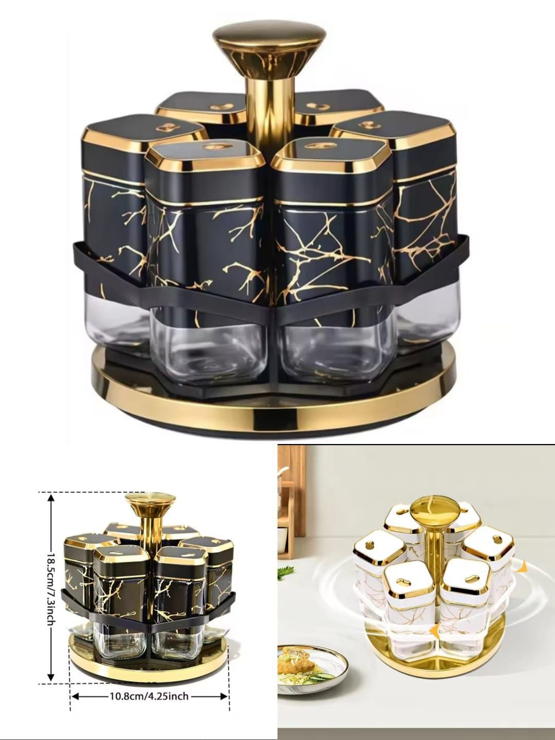 Rotating Spice Jar 6pcs