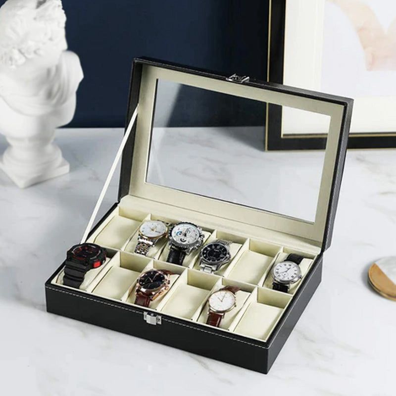 Leather Box Watch Holder Storage Case