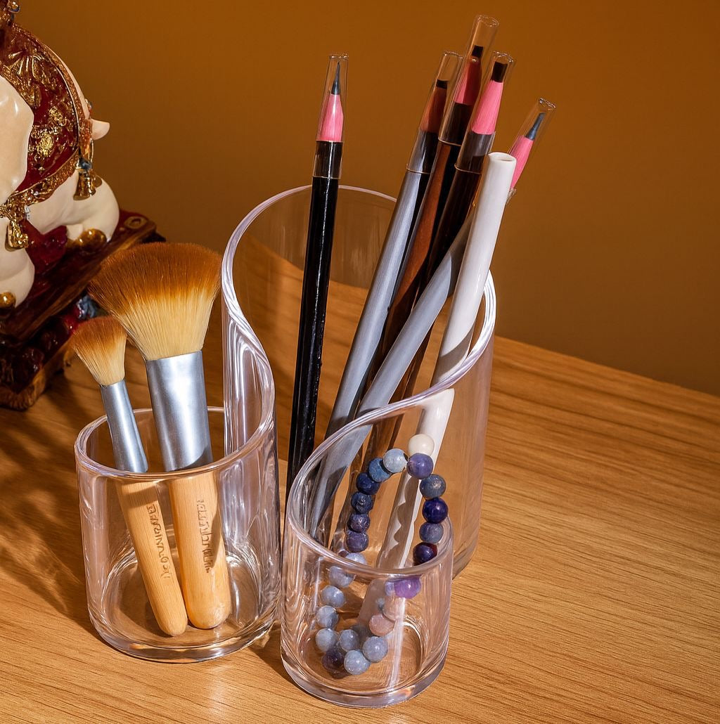 - S Shape Acrylic Cosmetics Organizer
