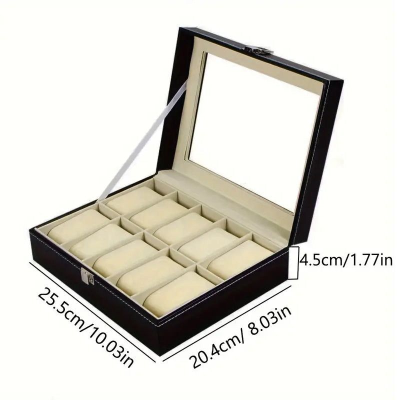 Leather Box Watch Holder Storage Case
