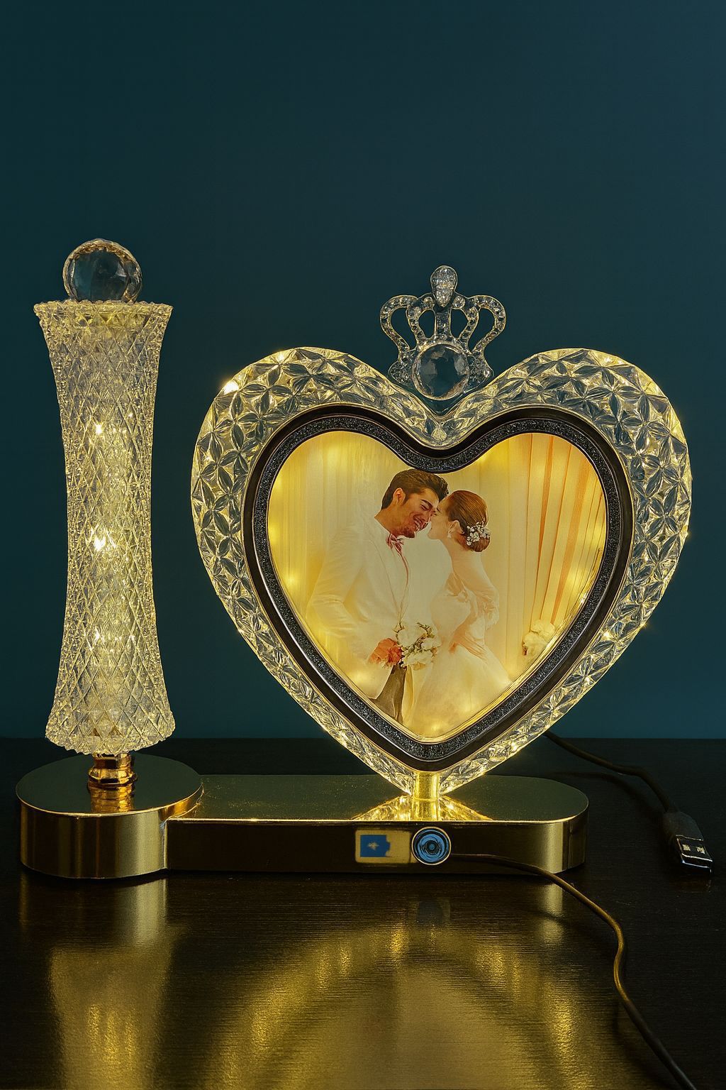 Dual Led Heart Lamp