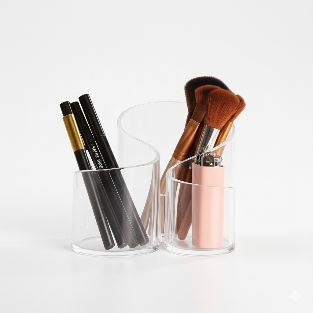 - S Shape Acrylic Cosmetics Organizer