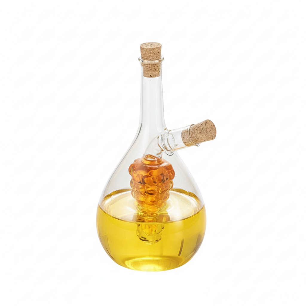 Double Pourer Spout Oil Dispenser Bottle for Kitchen