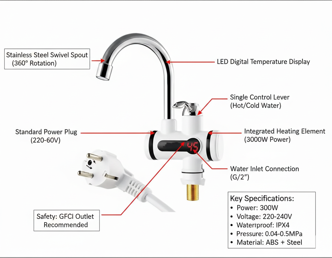 Instant Electric Heating
Water Faucet